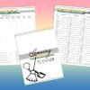 Cleaning Planner Printable Weekly Chores Digital Download Household Planner Home Management Classic Happy PDF Inserts A4 A5 Letter Half - Image 4