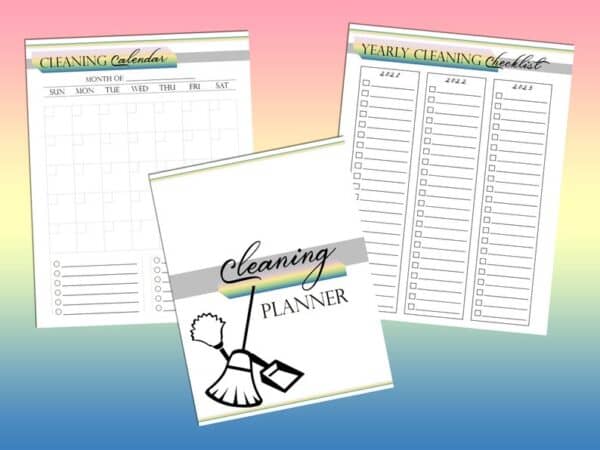 Cleaning Planner Printable Weekly Chores Digital Download Household Planner Home Management Classic Happy PDF Inserts A4 A5 Letter Half - Image 4