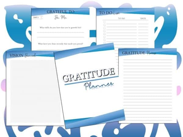 Gratitude Journal Printable Grateful Journal Mindfulness Digital Download Positivity Journal Classic Happy PDF Inserts A4 A5 Letter Half - Image 2