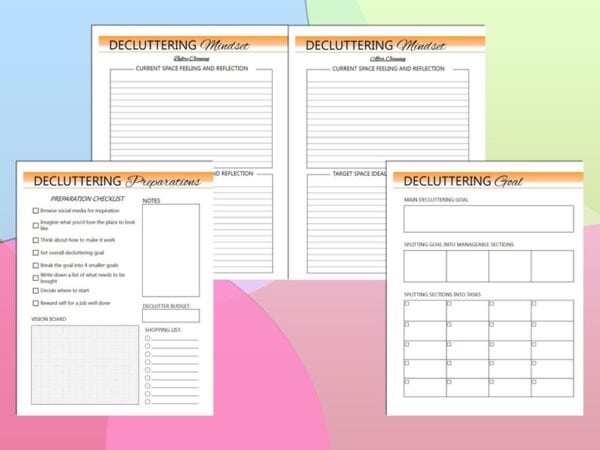 Home Decluttering Planner Printable Home Organizing Checklist Household Home Management Classic Happy PDF Inserts A4 A5 Letter Half - Image 5