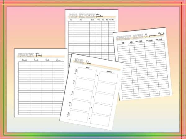 Meal Planner Printable Weekly Meal Monthly Digital Download Menu Binder Recipe Book Planner Classic Happy PDF Inserts A4 A5 Letter Half - Image 5