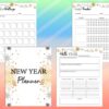 New Year Planner Printable Resolution Goal Planner 2021 Calendar Digital Download Day Binder Classic Happy PDF Inserts A4 A5 Letter Half - Image 5