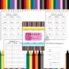 Teacher Planner Minimalistic School Printable Academic Digital Download Lesson Student Homeschool Classic Happy PDF Insert A4 A5 Letter Half