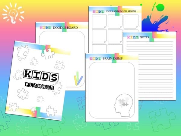 Kids Planner Digital Download Chore Chart Daily Weekly Monthly Chart Planner Checklist Classic Happy PDF Inserts A4 A5 Letter Half - Image 5