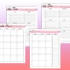 Undated Digital Planner Undated Calendar Printable Digital Download Daily Weekly Monthly Planner Classic Happy PDF Inserts A4 A5 Letter Half - Image 4