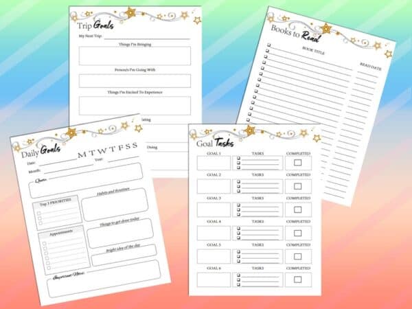 New Year Planner Printable Resolution Goal Planner 2021 Calendar Digital Download Day Binder Classic Happy PDF Inserts A4 A5 Letter Half - Image 9