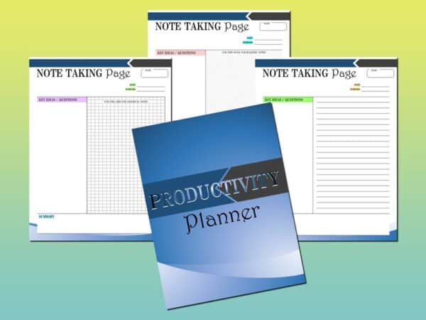 Productivity Planner Printable Daily Goal Tracker Digital Download Challenge Project Planner Classic Happy PDF Inserts A4 A5 Letter Half - Image 3