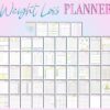 Weight Loss Journal Tracker Planner Workout Fitness Printable Digital Meal Habits Calories Classic Happy PDF Inserts A4 A5 Letter Half - Image 9