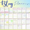 Blog Planner Beginner Blog Launch Printable Income Website Post Digital Download Brand Planner Classic Happy PDF Inserts A4 A5 Letter Half - Image 6