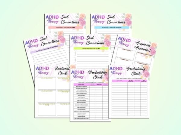 Ultimate ADHD Therapy Planner ADD Printable School Project Digital Download Anxiety Life Organizer Classic Happy PDF Inserts A4 A5 Letter - Image 2