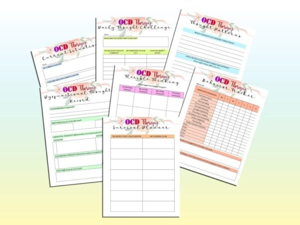 Ultimate OCD Therapy Anxiety Eating Disorder Recovery Mental Health Planner Printable Digital Download Obsessive Compulsive Disorder Happy - Image 7