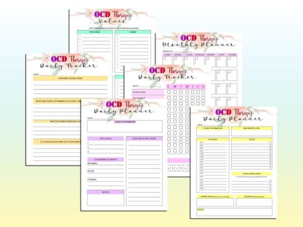 Ultimate OCD Therapy Anxiety Eating Disorder Recovery Mental Health Planner Printable Digital Download Obsessive Compulsive Disorder Happy - Image 6