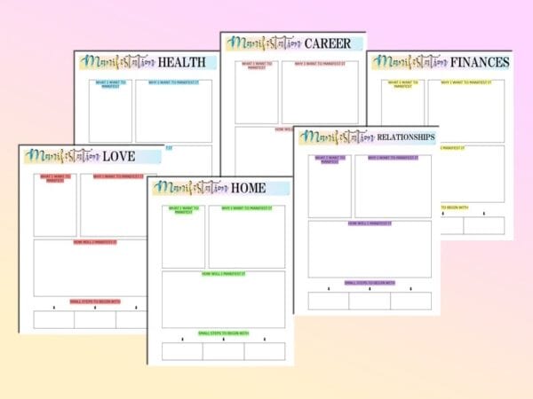 Manifestation Journal Intentions Planner Printable Law of Attraction Digital Download Classic Happy PDF Inserts A4 A5 Letter - Image 3