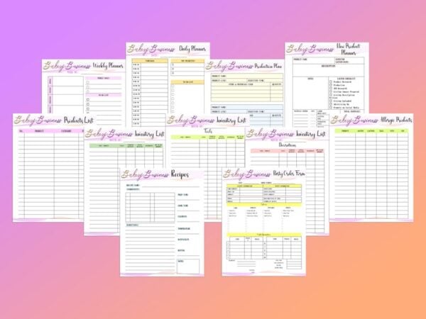 Bakery Business Planner Cakes Cupcakes Home Baking Bakery Printable Digital Download Small Business Classic Happy PDF A4 A5 Letter Half - Image 8