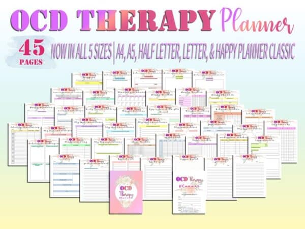Ultimate OCD Therapy Anxiety Eating Disorder Recovery Mental Health Planner Printable Digital Download Obsessive Compulsive Disorder Happy