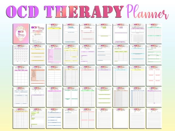 Ultimate OCD Therapy Anxiety Eating Disorder Recovery Mental Health Planner Printable Digital Download Obsessive Compulsive Disorder Happy - Image 5