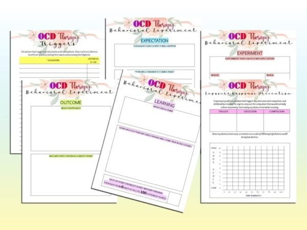 Ultimate OCD Therapy Anxiety Eating Disorder Recovery Mental Health Planner Printable Digital Download Obsessive Compulsive Disorder Happy - Image 2