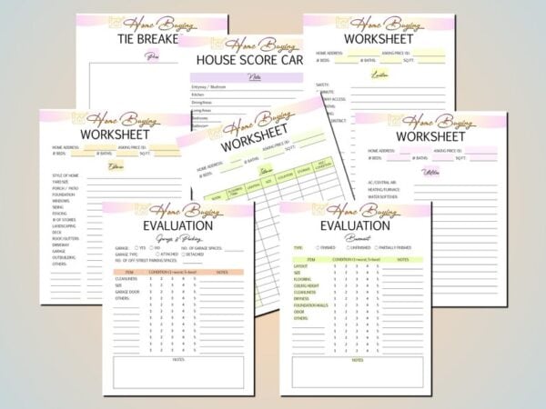 House Hunting Planner Home Buying Checklist Property Printable Project Moving Relocation Planner Classic Happy PDF Inserts A4 A5 Letter Half - Image 6