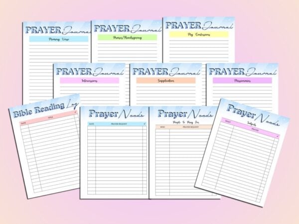 Bible Journaling Printable Bible Planner Prayer Sermons Scriptures Devotional Verses Digital Download Classic Happy PDF Inserts A4 A5 Letter - Image 7