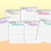 30 Day Gratitude Journal Printable Grateful Planner Mindfulness Digital Download Positivity Wellness Happiness 5 five minute Self Care Daily - Image 4