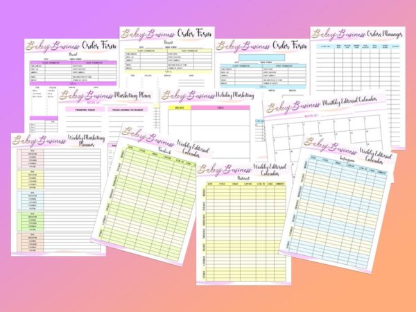 Bakery Business Planner Cakes Cupcakes Home Baking Bakery Printable Digital Download Small Business Classic Happy PDF A4 A5 Letter Half - Image 7