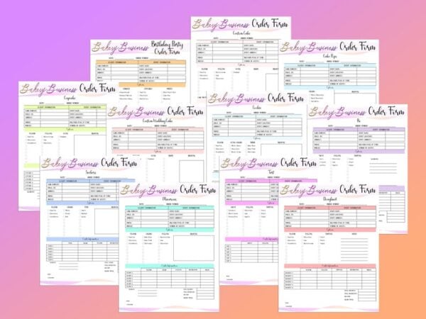 Bakery Business Planner Cakes Cupcakes Home Baking Bakery Printable Digital Download Small Business Classic Happy PDF A4 A5 Letter Half - Image 6