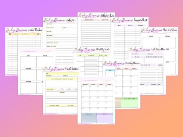 Bakery Business Planner Cakes Cupcakes Home Baking Bakery Printable Digital Download Small Business Classic Happy PDF A4 A5 Letter Half - Image 5