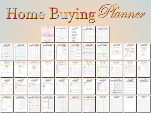 House Hunting Planner Home Buying Checklist Property Printable Project Moving Relocation Planner Classic Happy PDF Inserts A4 A5 Letter Half - Image 4