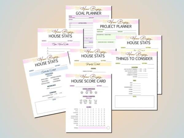 House Hunting Planner Home Buying Checklist Property Printable Project Moving Relocation Planner Classic Happy PDF Inserts A4 A5 Letter Half - Image 2