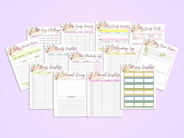 Mom Self Care Journal Planner Beauty Printable Digital Download Goals Gratitude Health Life Busy Women Classic Happy PDF Insert A4 A5 Letter - Image 7