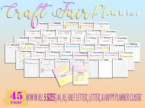 Craft Fair Planner Craft Show Templates Small Business Organizer Printable Solopreneur Digital Download Classic Happy PDF A4 A5 Letter Half