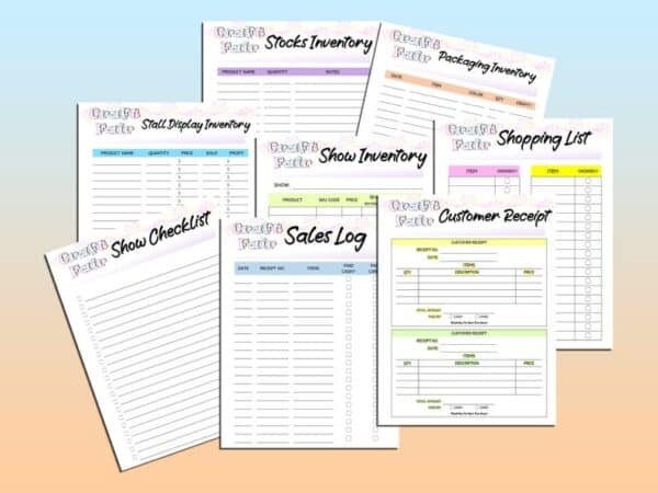 Craft Fair Planner Craft Show Templates Small Business Organizer Printable Solopreneur Digital Download Classic Happy PDF A4 A5 Letter Half - Image 6