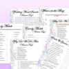 Bridal Shower Games Planner Bundle Printable Wedding Floral Digital Download Wedding Binder Kit Classic Happy PDF Inserts A4 A5 Letter Half - Image 7