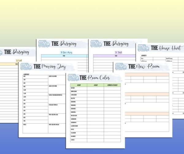 Moving Planner Relocation Checklist Home Moving Guide Property Printable New Home Project Binder Classic Happy PDF Inserts A4 A5 Letter - Image 7