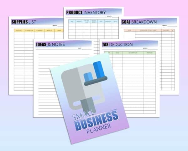 Small Business Planner Printable Etsy Shop Seller Organizer Freelance Digital Download Home Business Direct Sales PDF Inserts Happy Classic - Image 3