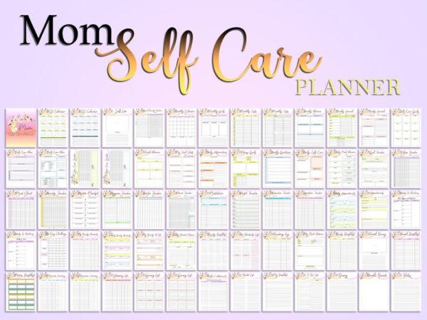 Mom Self Care Journal Planner Beauty Printable Digital Download Goals Gratitude Health Life Busy Women Classic Happy PDF Insert A4 A5 Letter - Image 5