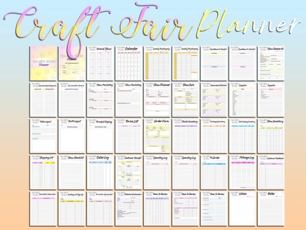 Craft Fair Planner Craft Show Templates Small Business Organizer Printable Solopreneur Digital Download Classic Happy PDF A4 A5 Letter Half - Image 5