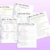 Bridal Shower Games Planner Bundle Printable Wedding Floral Digital Download Wedding Binder Kit Classic Happy PDF Inserts A4 A5 Letter Half - Image 3