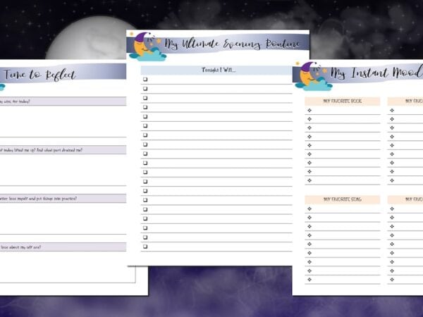 Dream Journal Dream Diary Printable Notebook Dreaming Interpretation Sleep Tracker Moon Digital Download Classic Happy PDF Inserts A4 Letter - Image 5