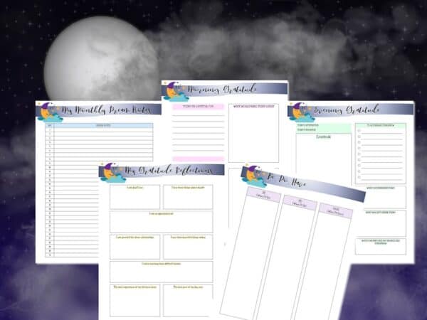 Dream Journal Dream Diary Printable Notebook Dreaming Interpretation Sleep Tracker Moon Digital Download Classic Happy PDF Inserts A4 Letter - Image 3