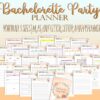 Bachelorette Party Planner Printable Hen Party Budget Gifts Wedding Floral Digital Download Wedding Classic Happy PDF Inserts A4 A5 Letter