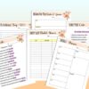 Bachelorette Party Planner Printable Hen Party Budget Gifts Wedding Floral Digital Download Wedding Classic Happy PDF Inserts A4 A5 Letter - Image 2