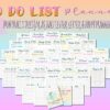 To Do List Goals Weekly Checklist Daily Monthly Productivity List Printable Digital Download Planner Business Work Family Health Cleaning