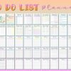 To Do List Goals Weekly Checklist Daily Monthly Productivity List Printable Digital Download Planner Business Work Family Health Cleaning - Image 2