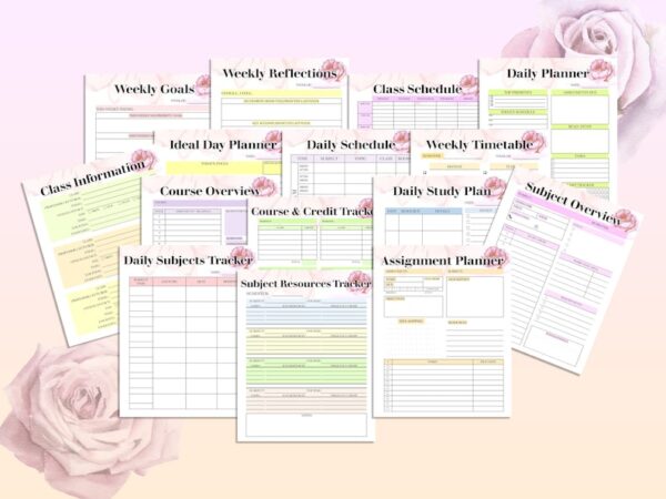Student Planner Printable School Digital Download Lessons Student Teaching Planner Nurse Nursing Medical Elementary Middle High School - Image 5