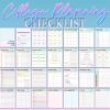 College Planning Checklist Printable Planner College Visit Student Digital Download Lessons Courses Application Graduation Physical Academic - Image 2