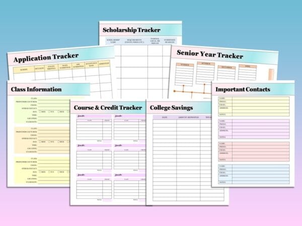 College Planning Checklist Printable Planner College Visit Student Digital Download Lessons Courses Application Graduation Physical Academic - Image 4