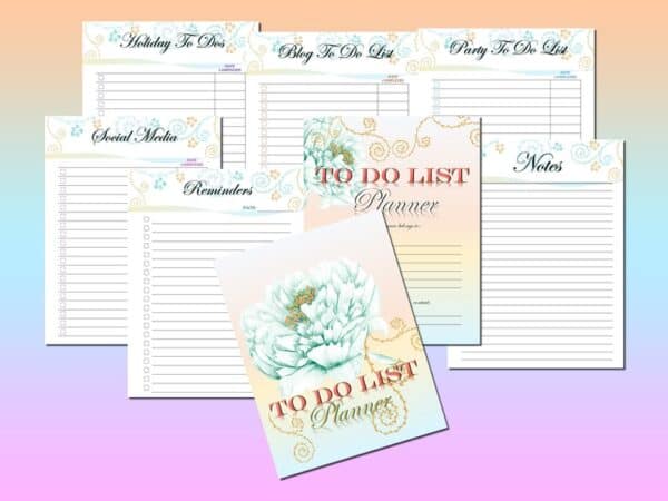 To Do List Goals Weekly Checklist Daily Monthly Productivity List Printable Digital Download Planner Business Work Family Health Cleaning - Image 4