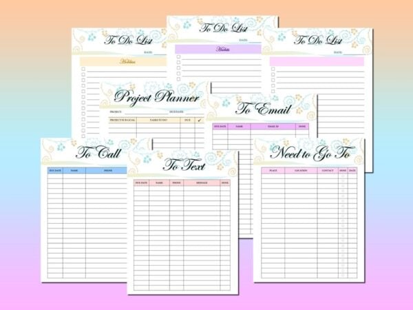 To Do List Goals Weekly Checklist Daily Monthly Productivity List Printable Digital Download Planner Business Work Family Health Cleaning - Image 5