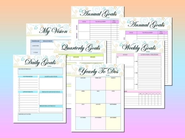 To Do List Goals Weekly Checklist Daily Monthly Productivity List Printable Digital Download Planner Business Work Family Health Cleaning - Image 7